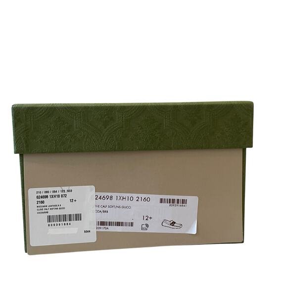 GUCCI Ayrton Web GG Horsebit Leather Driver Loafers Brown Size 12.5 | US 13 NEW - Picture 15 of 16